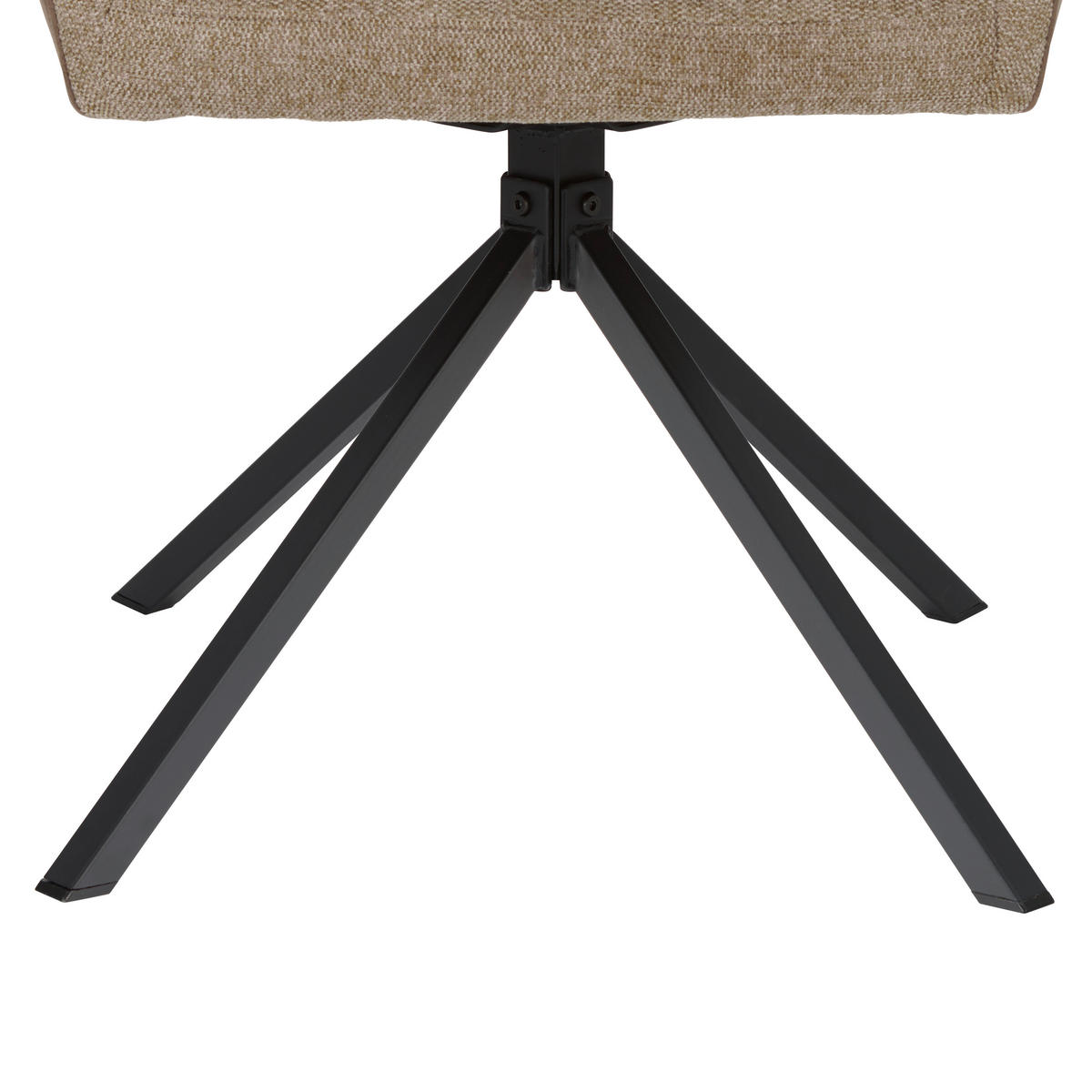 ARMLEHNSTUHL  in Stahl Webstoff, Mikrofaser  - Beige/Schwarz, MODERN, Textil/Metall (56/81/60,5cm) - MID.YOU