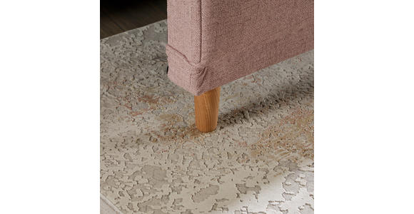 SCHLAFSOFA  mit Rücken echt Webstoff Rosa  - Eichefarben/Rosa, Design, Holz/Textil (227/98/113cm) - Carryhome