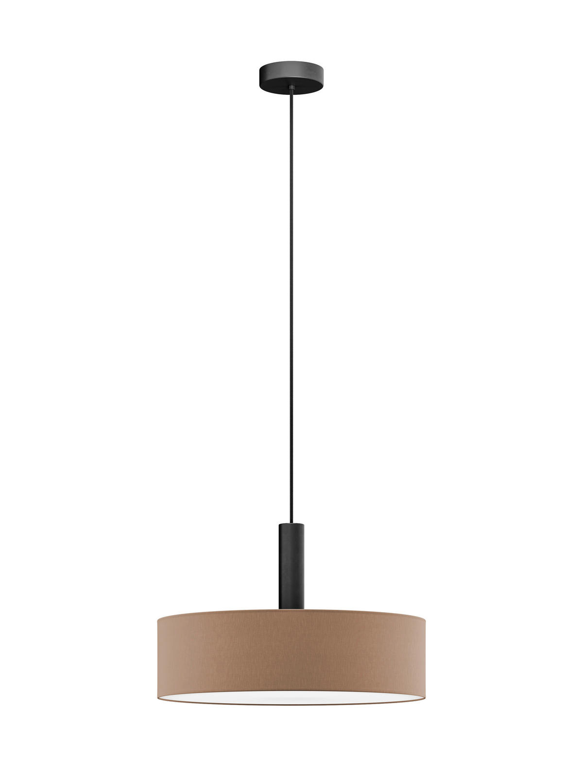 FÜGGŐLÁMPA 50/115 cm  - világosbarna, Basics, műanyag/textil (50/115cm)