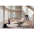 RELAXSESSEL in Leder Creme  - Creme/Schwarz, Design, Leder/Metall (92/79/82cm) - Dieter Knoll