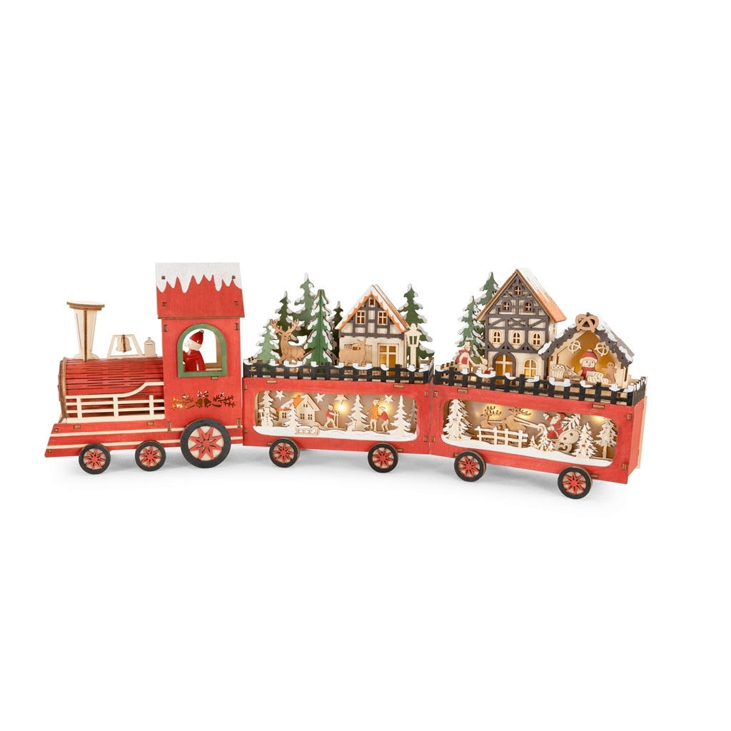 DEKOZUG  - Rot, Basics, Holz (17,6/19,6/51,8cm)