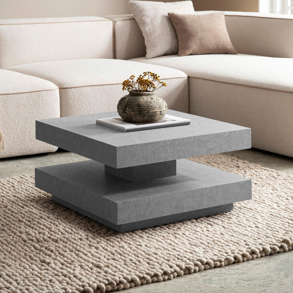 COUCHTISCH in Holzwerkstoff 60/60/34 cm  - Grau, Design, Holzwerkstoff (60/60/34cm) - Livetastic