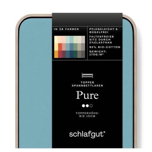 TOPPER-SPANNBETTTUCH PURE Jersey  - Türkis, Basics, Textil (180-200/200-220cm) - Schlafgut
