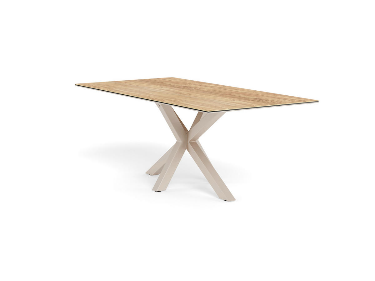 ESSTISCH in Metall, Glas, Keramik 200/100/75,5 cm  - Eichefarben/Grau, MODERN, Glas/Keramik (200/100/75,5cm) - MID.YOU