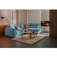 ECKSOFA in Feincord Türkis  284/205 cm  - Türkis/Schwarz, Design, Kunststoff/Textil (284/205cm) - Xora
