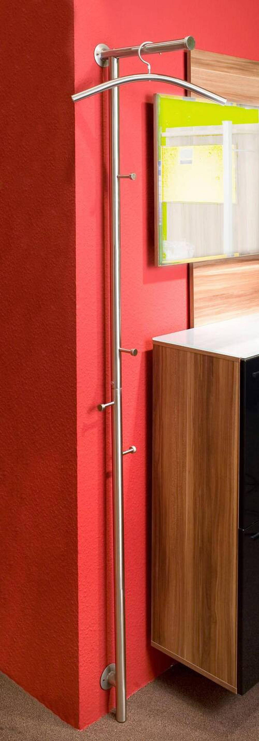 WANDGARDEROBE  in Edelstahlfarben  - Edelstahlfarben, Design, Metall (8,5/193/32cm) - Carryhome