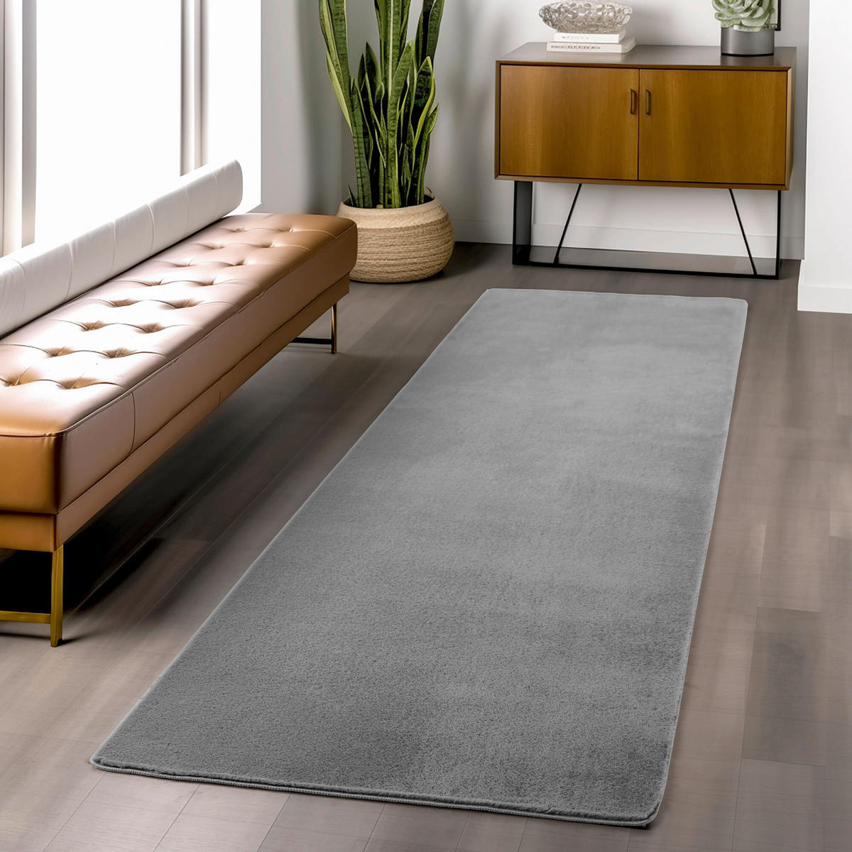WEBTEPPICH 80/250 cm Joy Grau  - Grau, Design, Textil (80/250cm)
