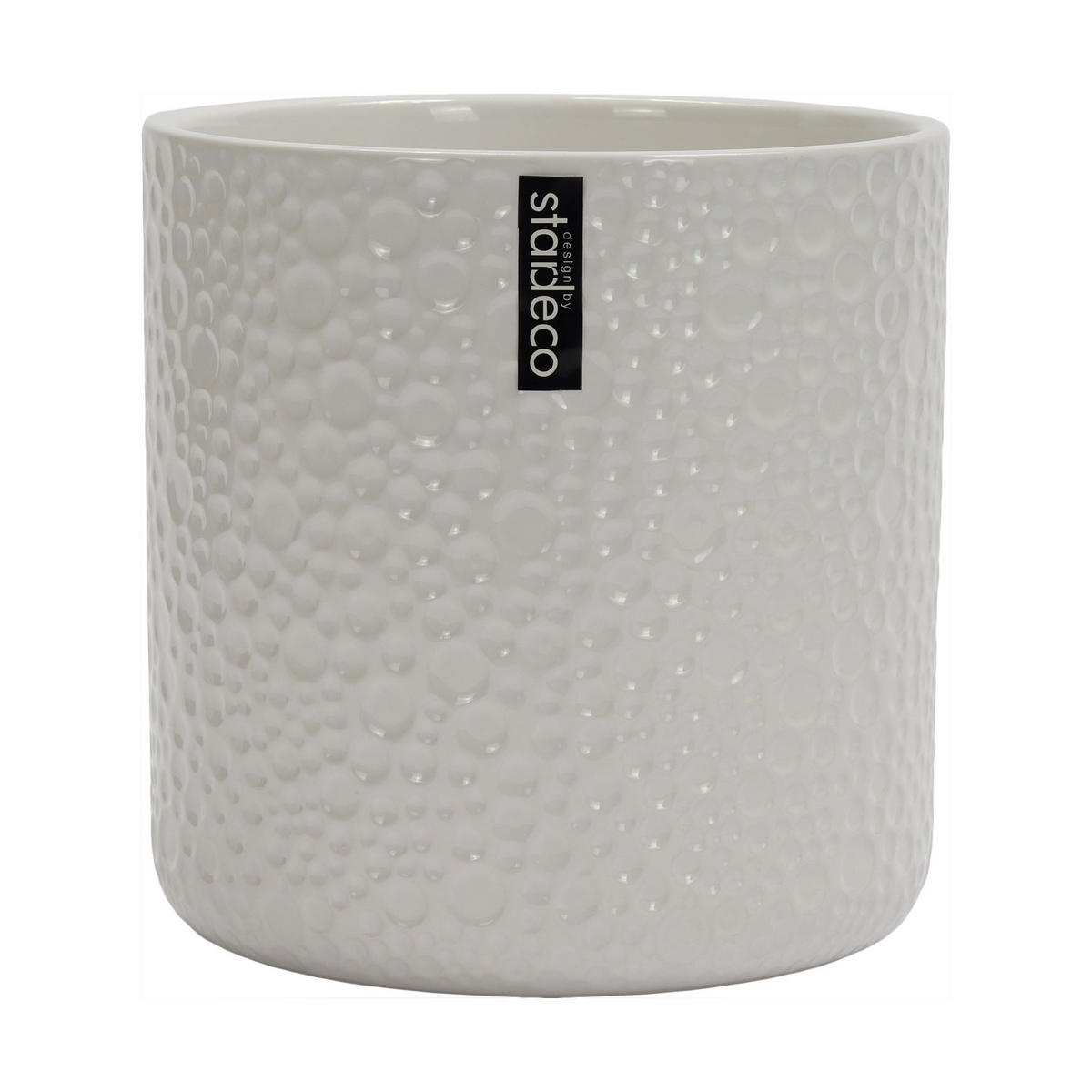 KVETINÁČ keramika, 16/16/16 cm - biela, Basics, keramika (16/16/16cm)