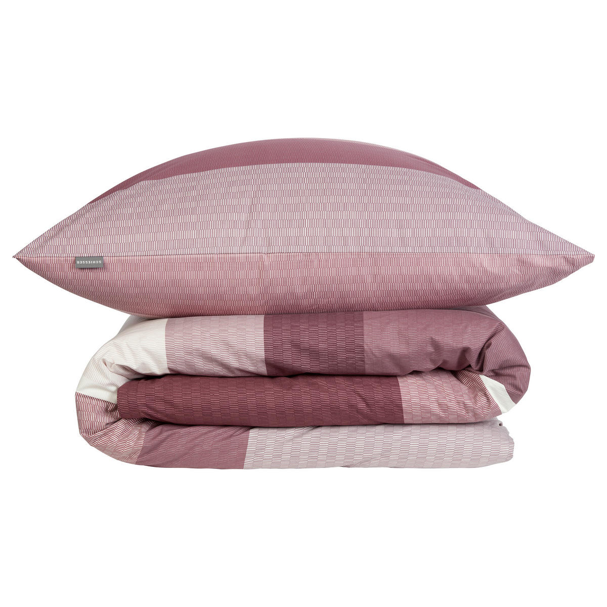 BETTWÄSCHE 2-teilig ENDY STRIPES Renforcé 135/200 cm  - Beere, Basics, Textil (135/200cm)