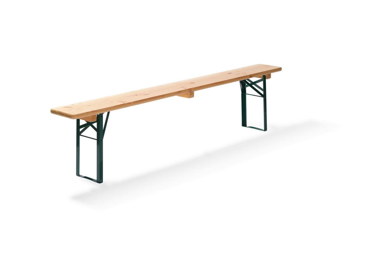 GARTENBANK 220/48/25 cm Fichte, Kiefer  Stahl  - Fichtefarben/Grün, Basics, Holz/Metall (220/48/25cm)