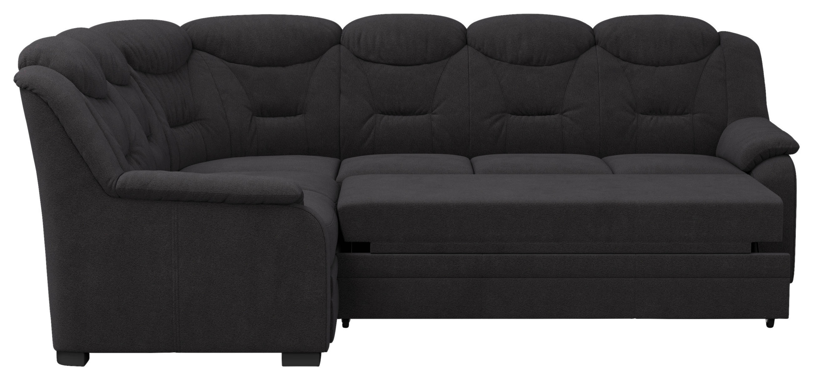 ECKSOFA in Chenille Schwarz  211/263 cm  - Schwarz, Basics, Kunststoff/Textil (211/263cm) - MID.YOU