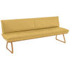 SITZBANK 214/88/66 cm  in Gelb, Wildeiche  - Wildeiche/Eichefarben, Design, Leder/Holz (214/88/66cm) - Koinor