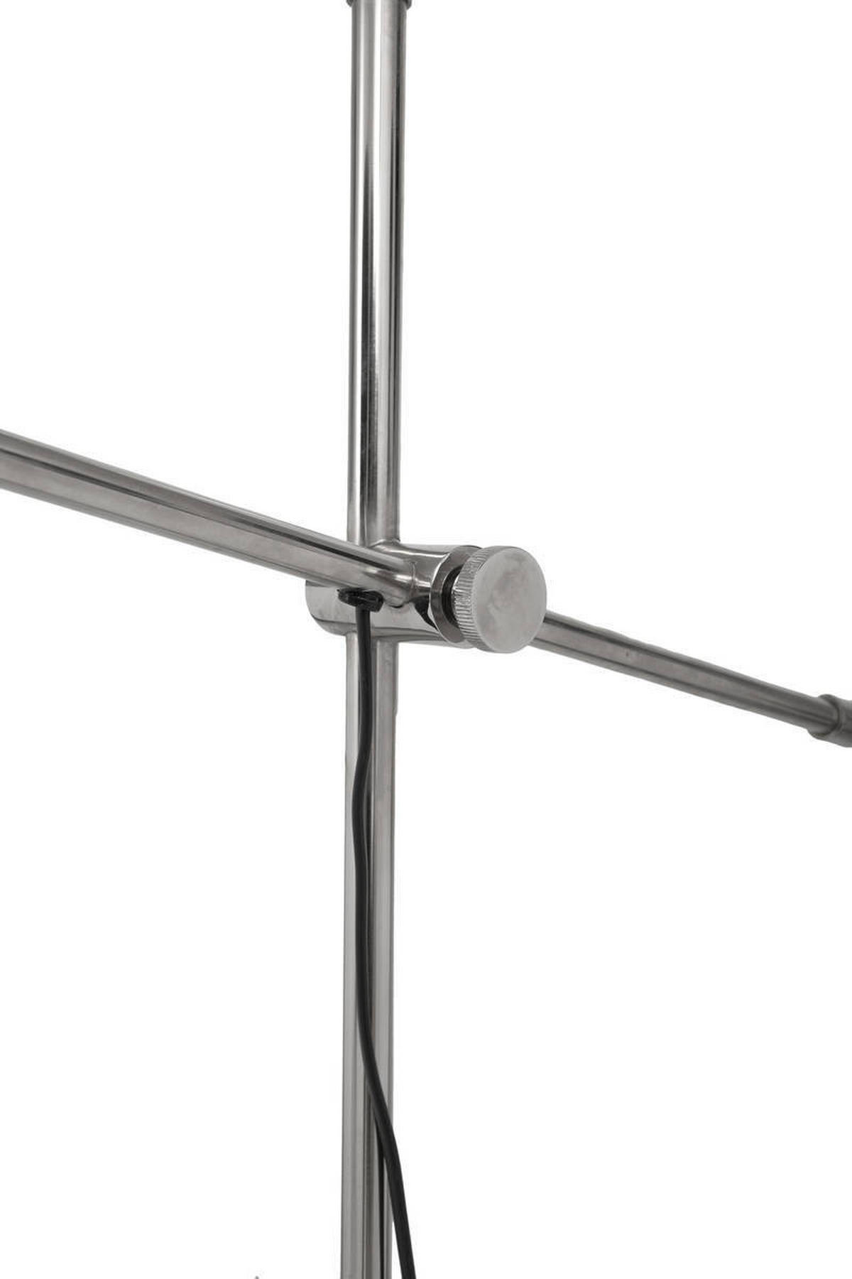 STEHLEUCHTE - Silberfarben/Schwarz, Trend, Kunststoff/Stein (58/138/18cm) - Kayoom