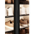 SCHUHSCHRANK  in 80/200/34 cm  - Kaschmir/Schwarz, Design, Glas/Holzwerkstoff (80/200/34cm) - Voleo