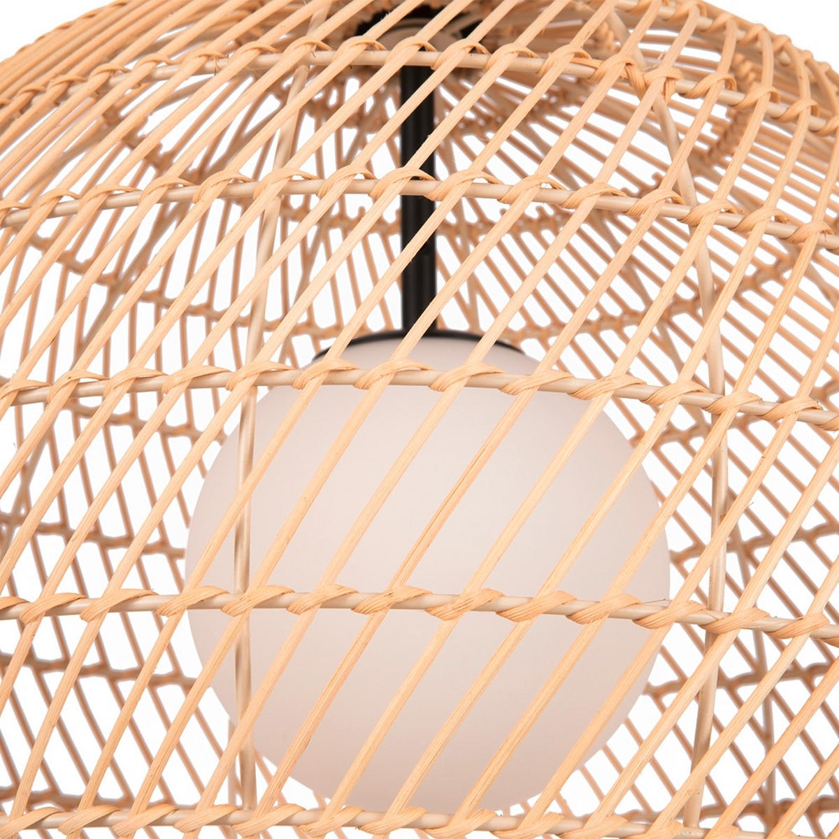 PENDELLEUCHTE 40/68 cm   - Beige/Schwarz, MODERN, Holz/Metall (40/68cm) - MAYTONI