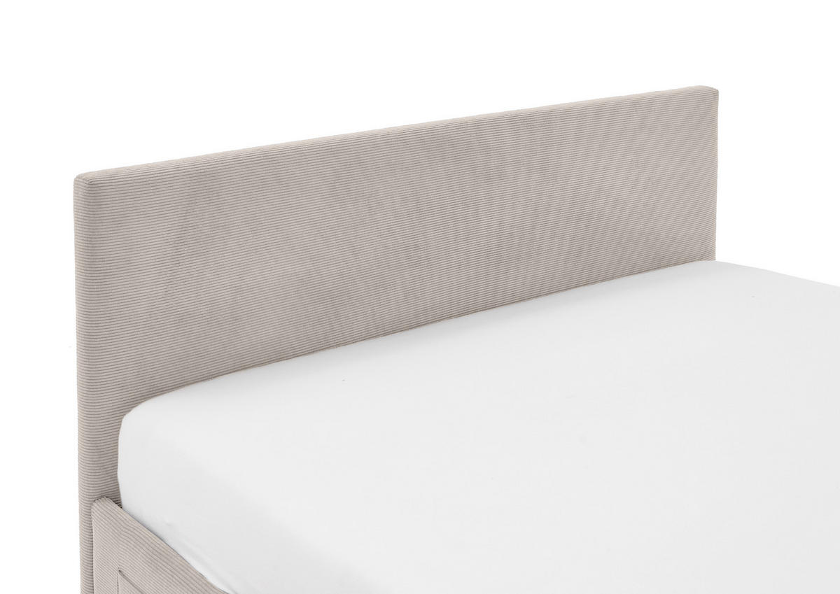 POLSTERBETT 140/200 cm  in Beige  - Eichefarben/Beige, Konventionell, Holz/Textil (140/200cm) - Stylife