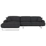 ECKSOFA in Webstoff Graphitfarben  - Graphitfarben, Design, Textil/Metall (184/304cm) - Dieter Knoll