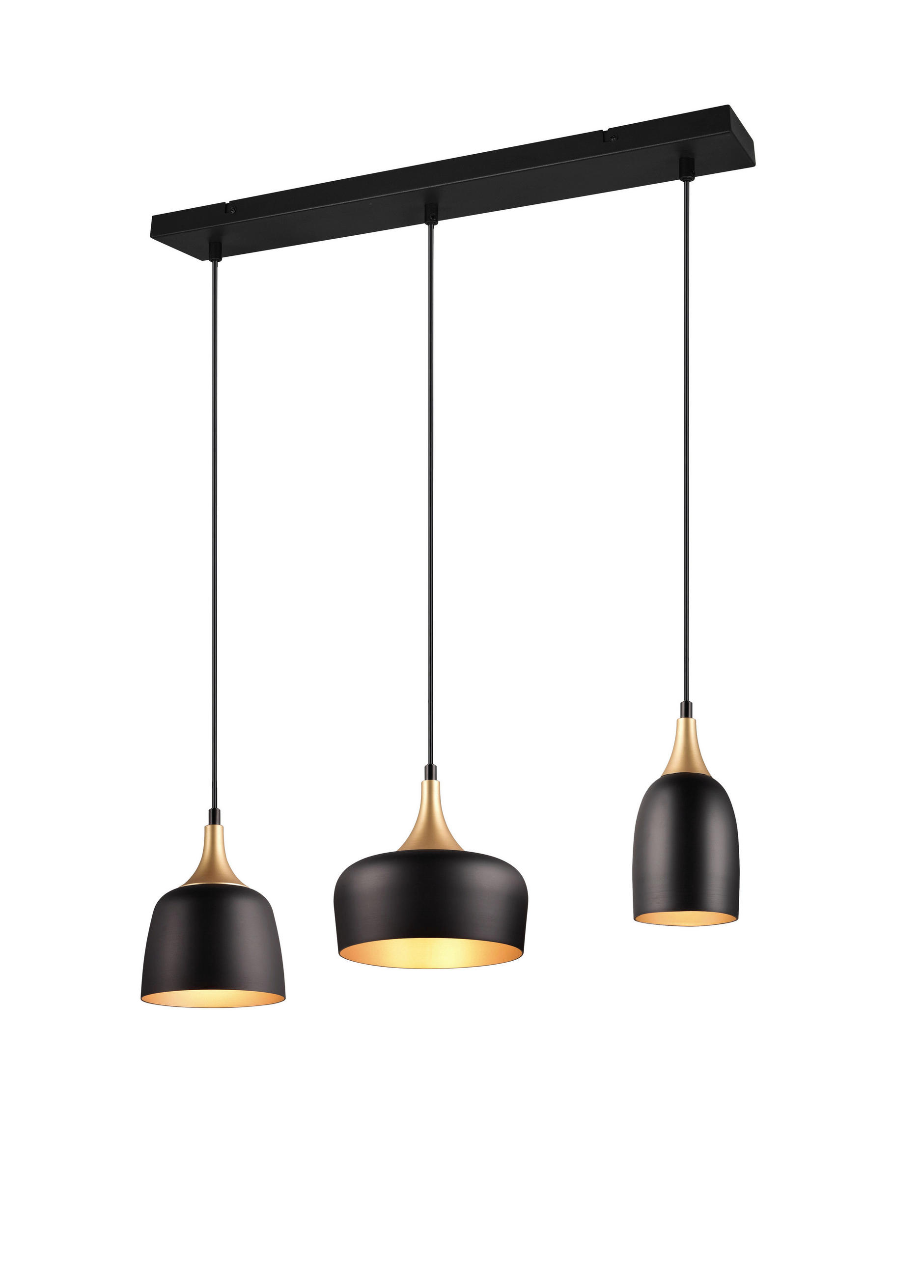PENDELLEUCHTE 63/20/150 cm  - Schwarz, Design, Metall (63/20/150cm) - Trio Leuchten