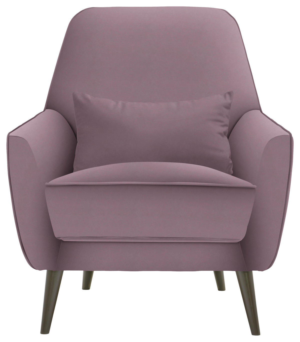 SESSEL in Mikrofaser Altrosa  - Schwarz/Altrosa, MODERN, Holz/Textil (77/86/80cm) - Carryhome