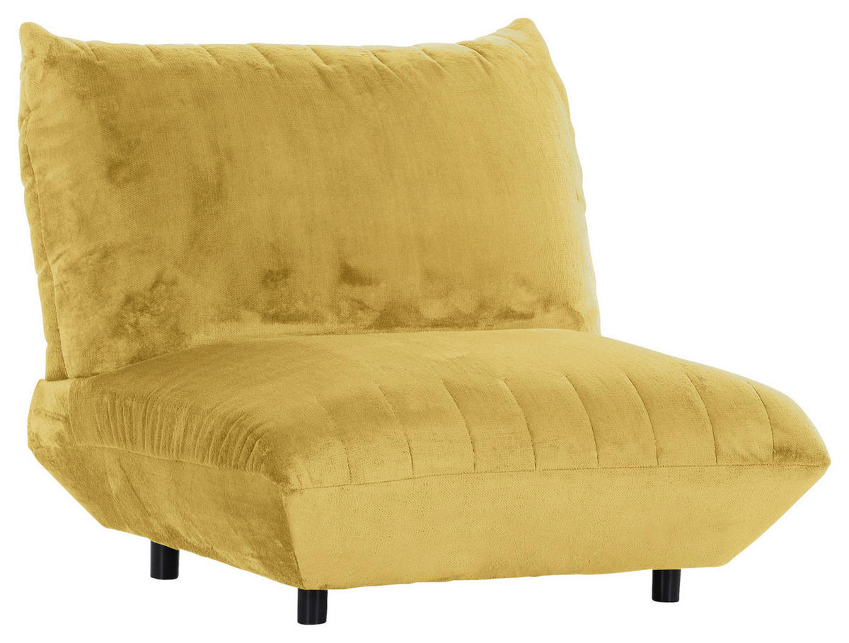 FÅTÖLJ i textil gul  - svart/gul, Klassisk, textil/plast (100/86/100cm) - MID.YOU