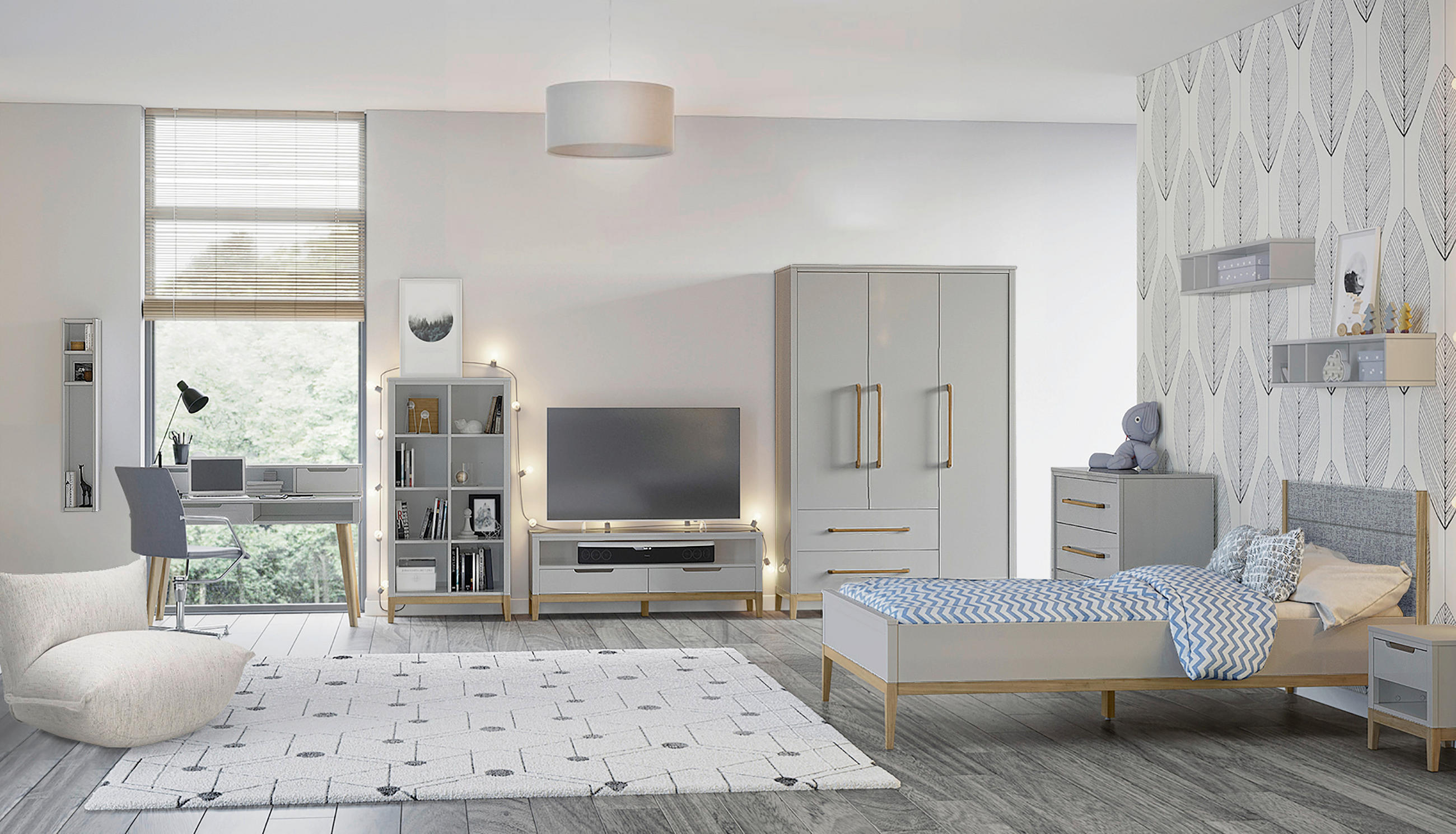 LOWBOARD  in 135/50/40 cm  - Grau, LIFESTYLE, Holz/Holzwerkstoff (135/50/40cm) - Stylife