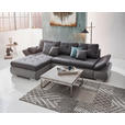 ECKSOFA in Webstoff Hellgrau, Grau  302/187 cm  - Chromfarben/Dunkelgrau, Design, Kunststoff/Textil (302/187cm) - Carryhome