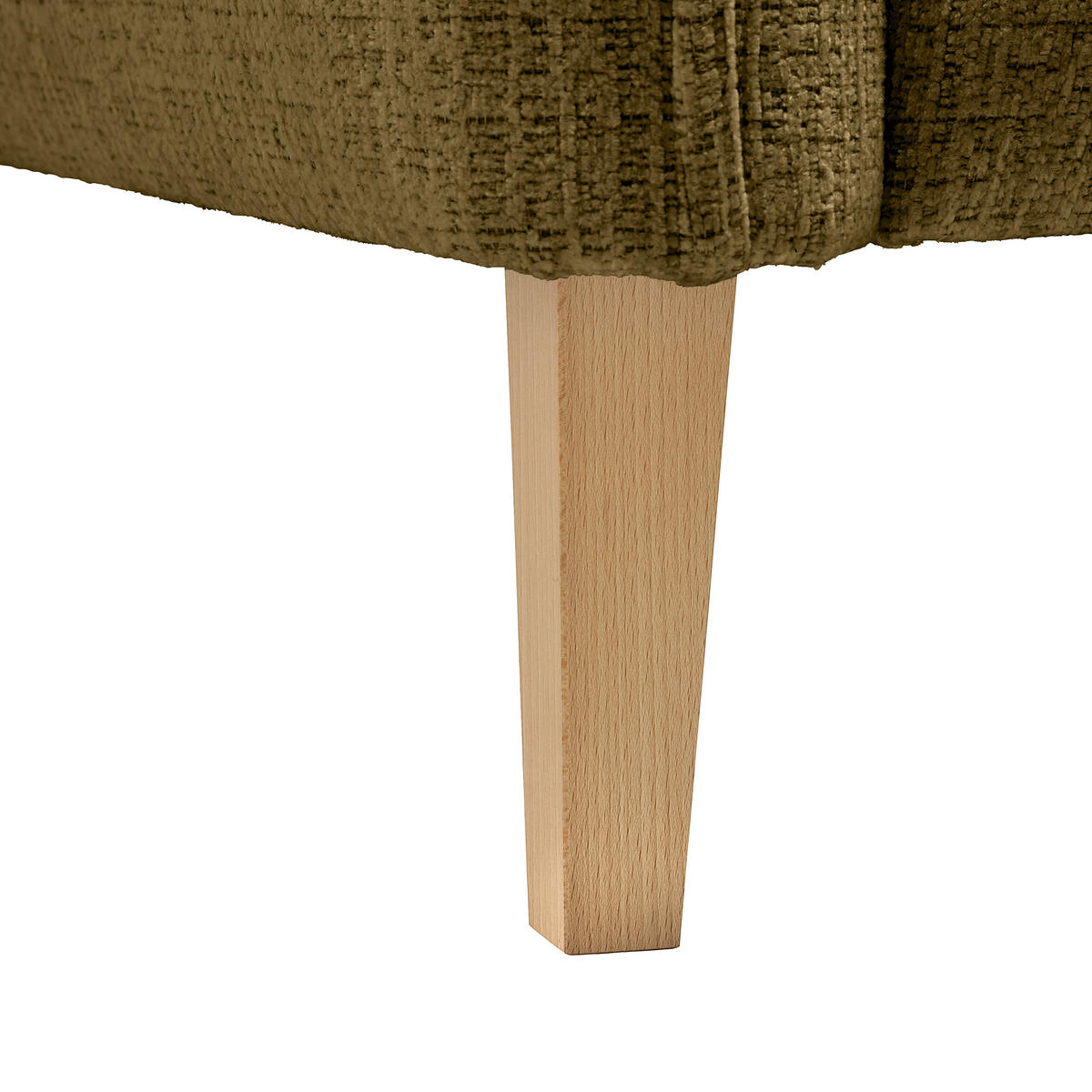 2-SITZER-SOFA in Webstoff Olivgrün  - Eichefarben/Creme, Modern, Holz/Textil (150/85/92cm) - MID.YOU
