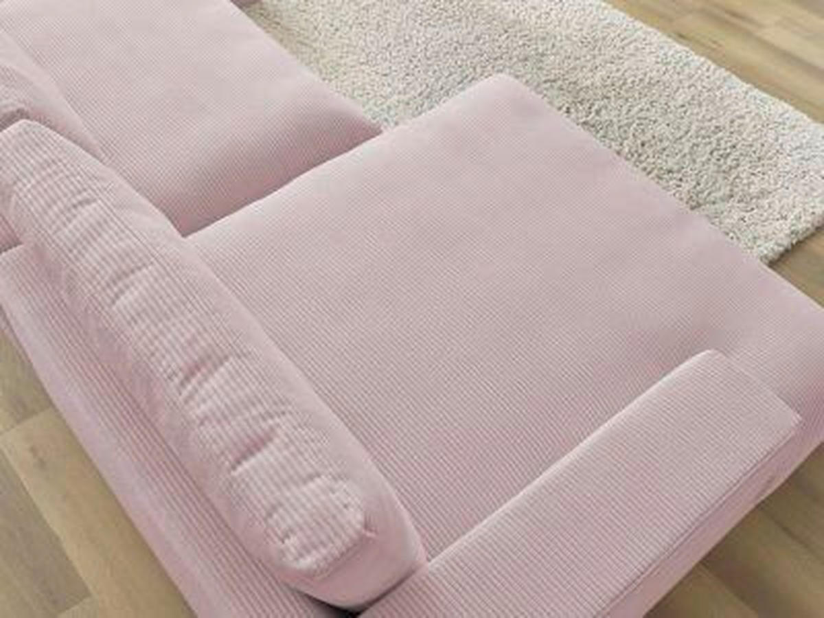 WOHNLANDSCHAFT LEONARD Lila Cord  - Lila/Schwarz, MODERN, Kunststoff/Textil (159/404/159cm)