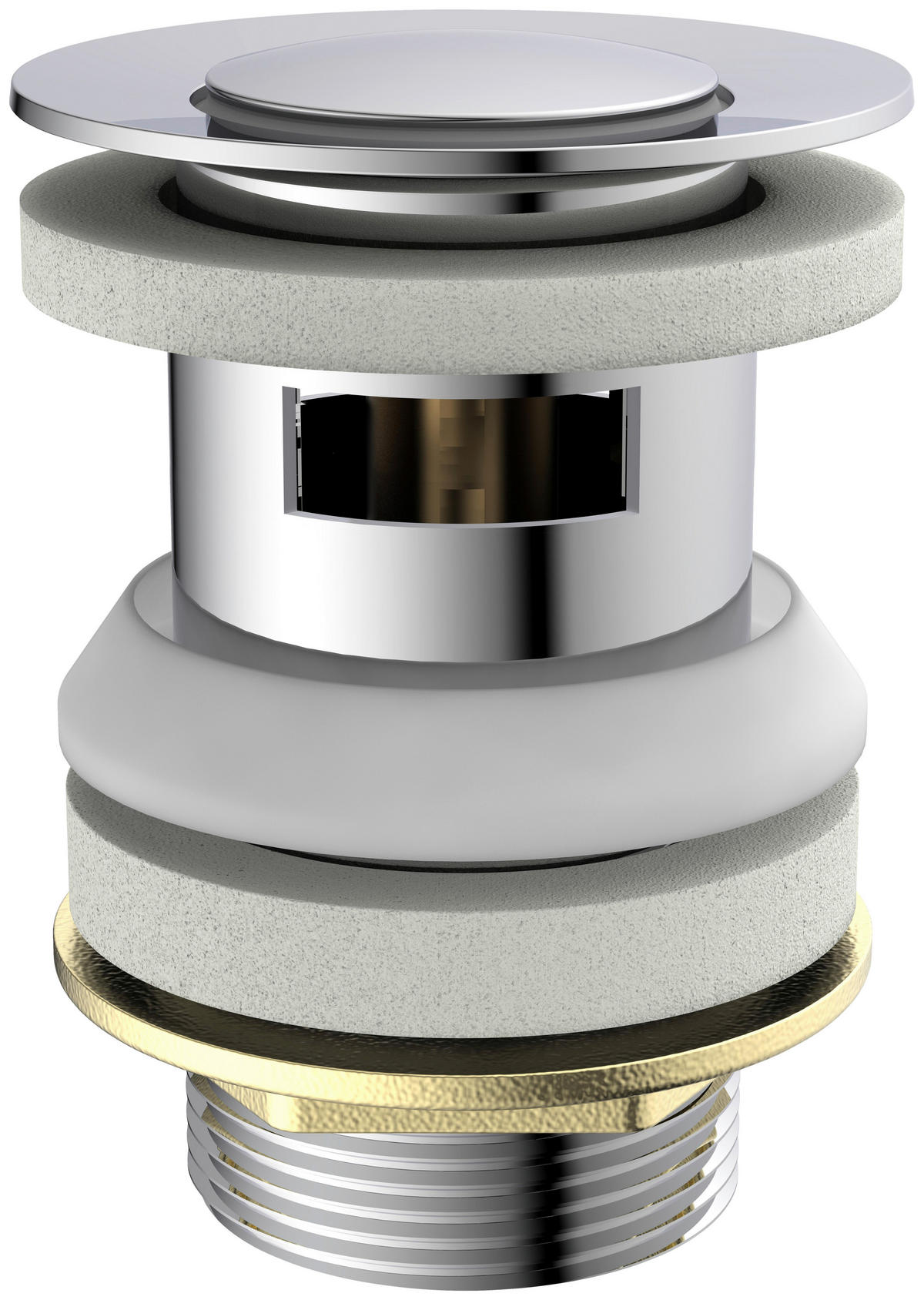 ABLAUFVENTIL 55010618  - Chromfarben, Basics, Kunststoff/Metall (4cm) - Schütte