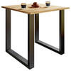 ESSTISCH in Metall, Holzwerkstoff 80/80/76 cm  - Honigeiche/Schwarz, Design, Holzwerkstoff/Metall (80/80/76cm) - MID.YOU