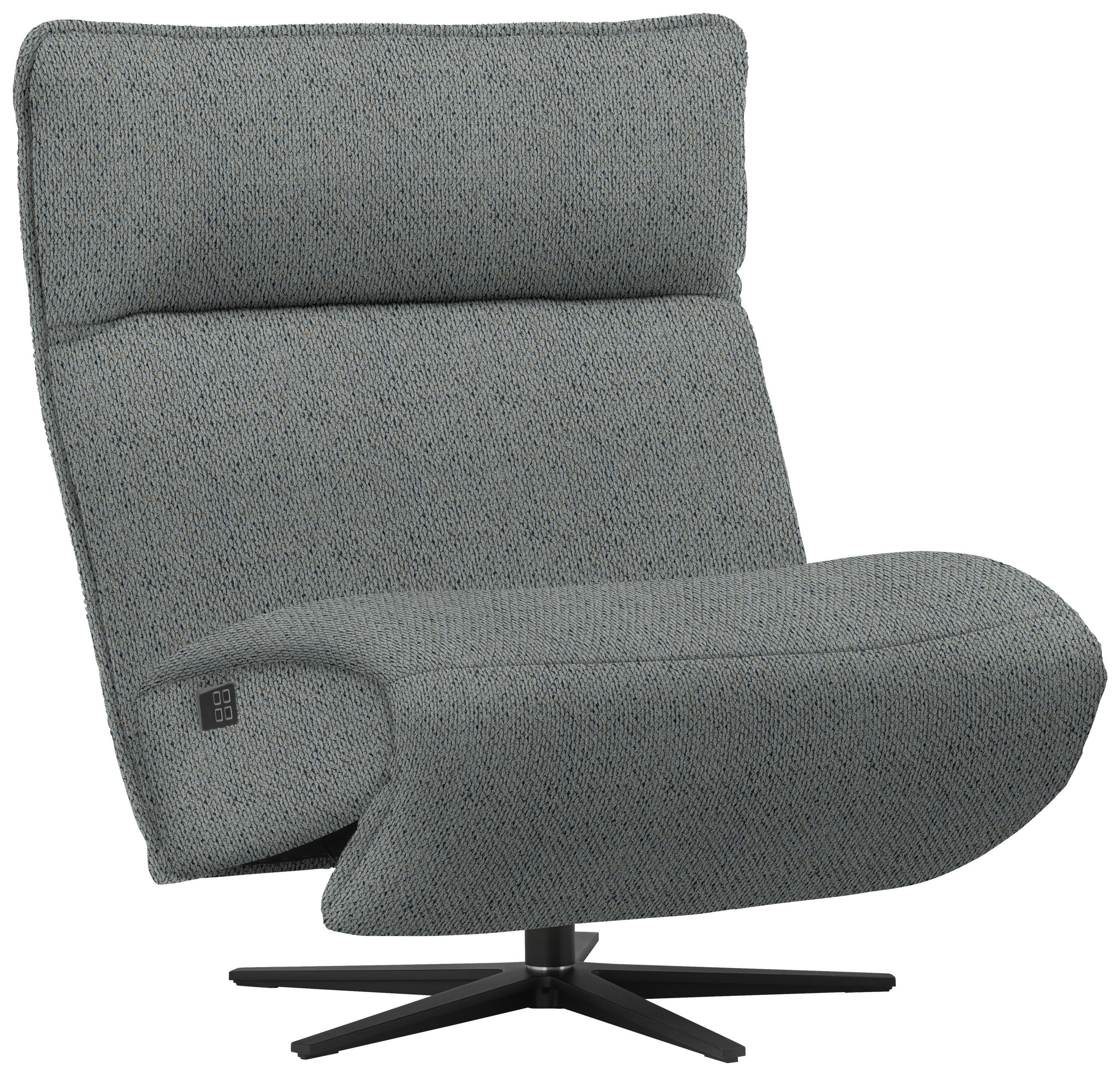 RELAXSESSEL in Textil Dunkelgrau  - Dunkelgrau/Schwarz, Modern, Textil/Metall (90/106/96cm) - Chilliano