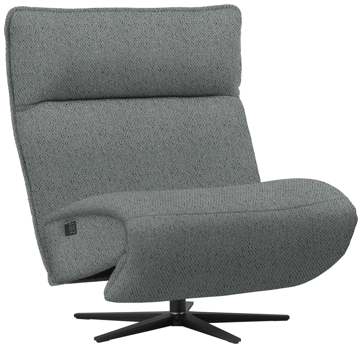 RELAXSESSEL in Textil Dunkelgrau  - Dunkelgrau/Schwarz, Modern, Textil/Metall (90/106/96cm) - Chilliano