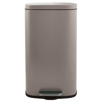 TRETEIMER 50 L  - Taupe/Schwarz, Basics, Kunststoff/Metall (42,7/29,7/64,3cm) - Spirella