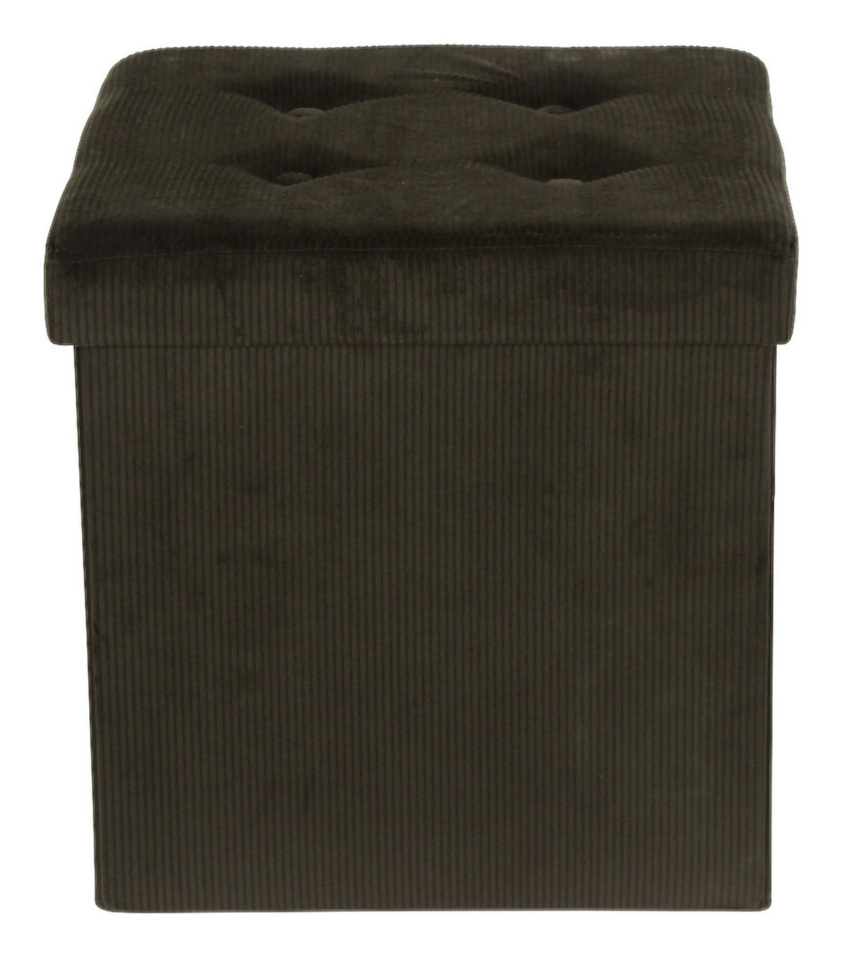 SITZBOX in Textil, Holzwerkstoff Olivgrün  - Olivgrün, Modern, Holzwerkstoff/Textil (38/38/38cm) - Carryhome