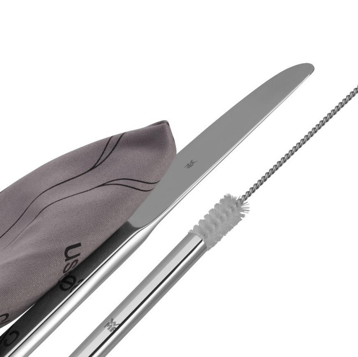 BESTECKSET My2Go  8-teilig  - Silberfarben/Grau, Design, Metall - WMF