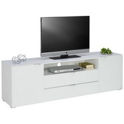 KOMODA LOWBOARD, bílá - bílá/barvy chromu, Design, kov/kompozitní dřevo (180/55/42cm) - Xora