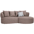 ECKSOFA in Chenille Rotbraun  235/166 cm  - Rotbraun/Hellgrau, MODERN, Kunststoff/Textil (235/166cm) - Hom`in