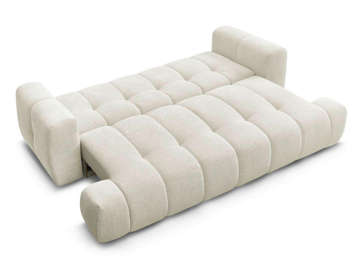 SCHLAFSOFA FUJI Leinenoptik Beige  inkl.  - Beige/Schwarz, MODERN, Kunststoff/Textil (251/113/88cm)