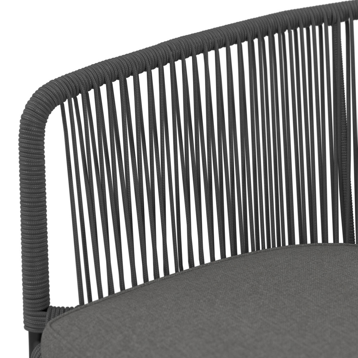 SET STOLICA ZA BAŠTU - tamnosiva, Moderno, metal/tekstil (56/78/59cm) - Bessagi Garden
