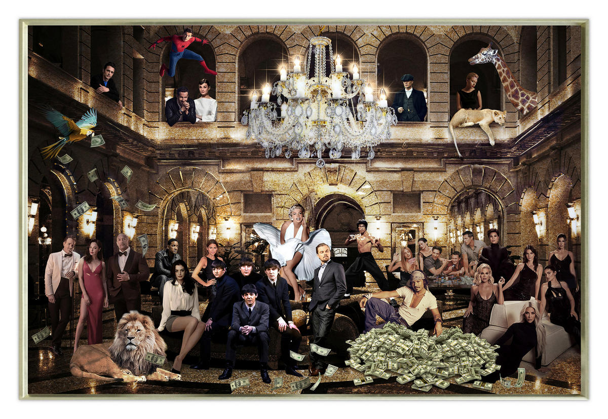 GLASBILD  - Cappuccino, Trend, Glas (150/3.6/100cm)