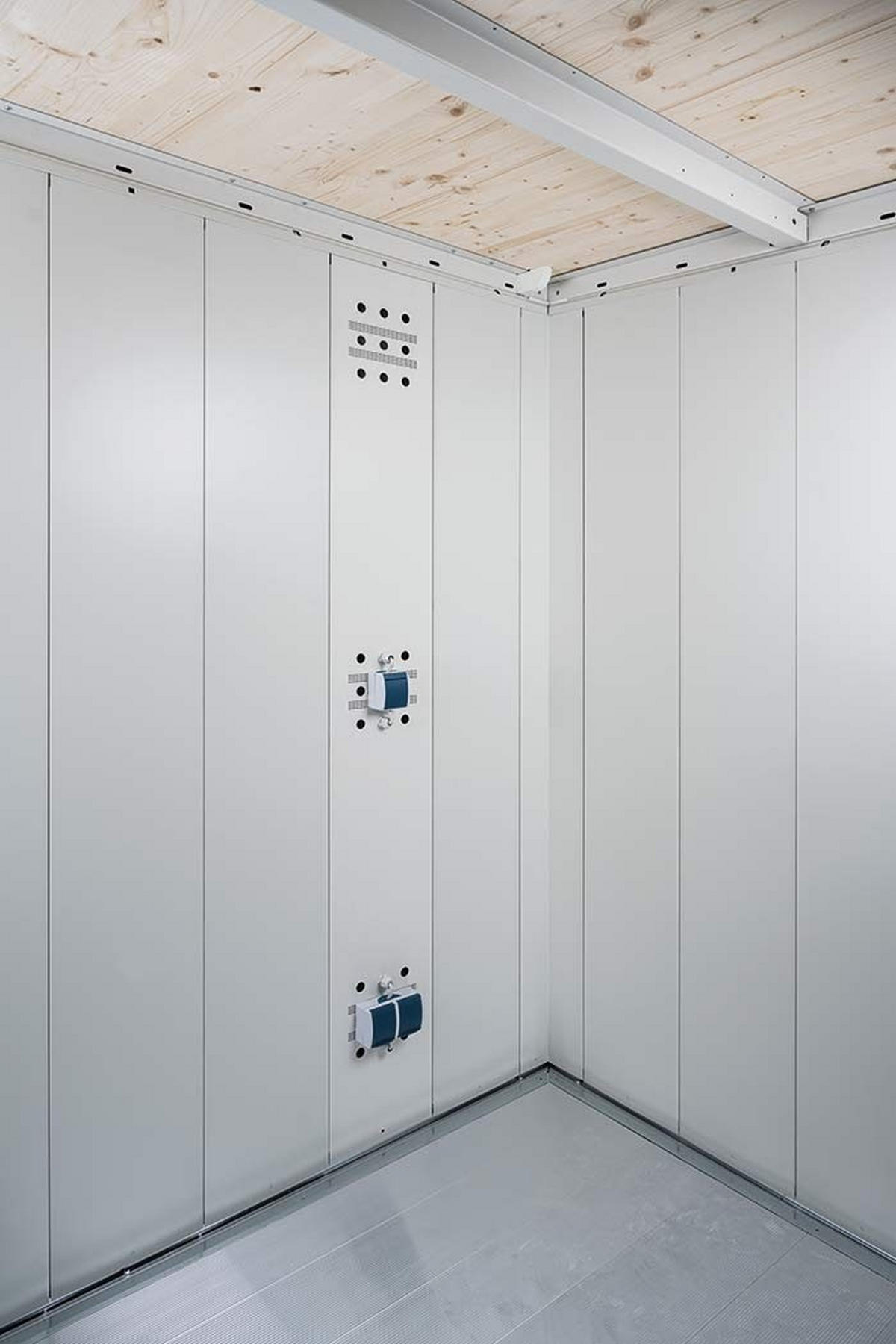 ELEKTRO-MONTAGEPANEEL 28/204/4 cm  - Weiss/Grau, Design, Metall (28/204/4cm) - Biohort