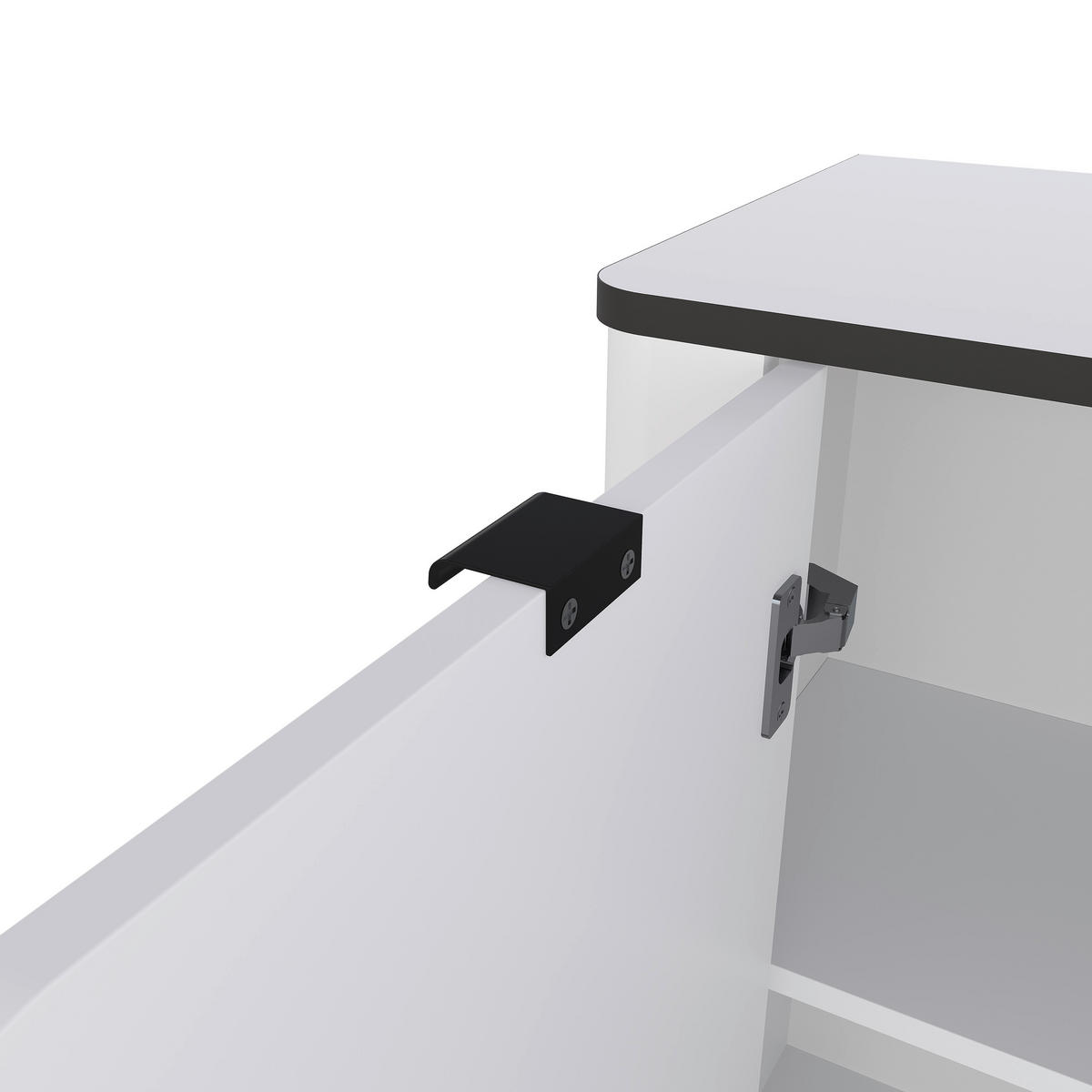 SIDEBOARD  in 136,8/82/35,2 cm  - Schwarz/Weiß, MODERN, Holzwerkstoff/Kunststoff (136,8/82/35,2cm) - Carryhome