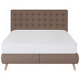 BOXSPRINGBETT 140/200 cm  in Braun  - Braun, Design, Holz/Textil (140/200cm) - Carryhome