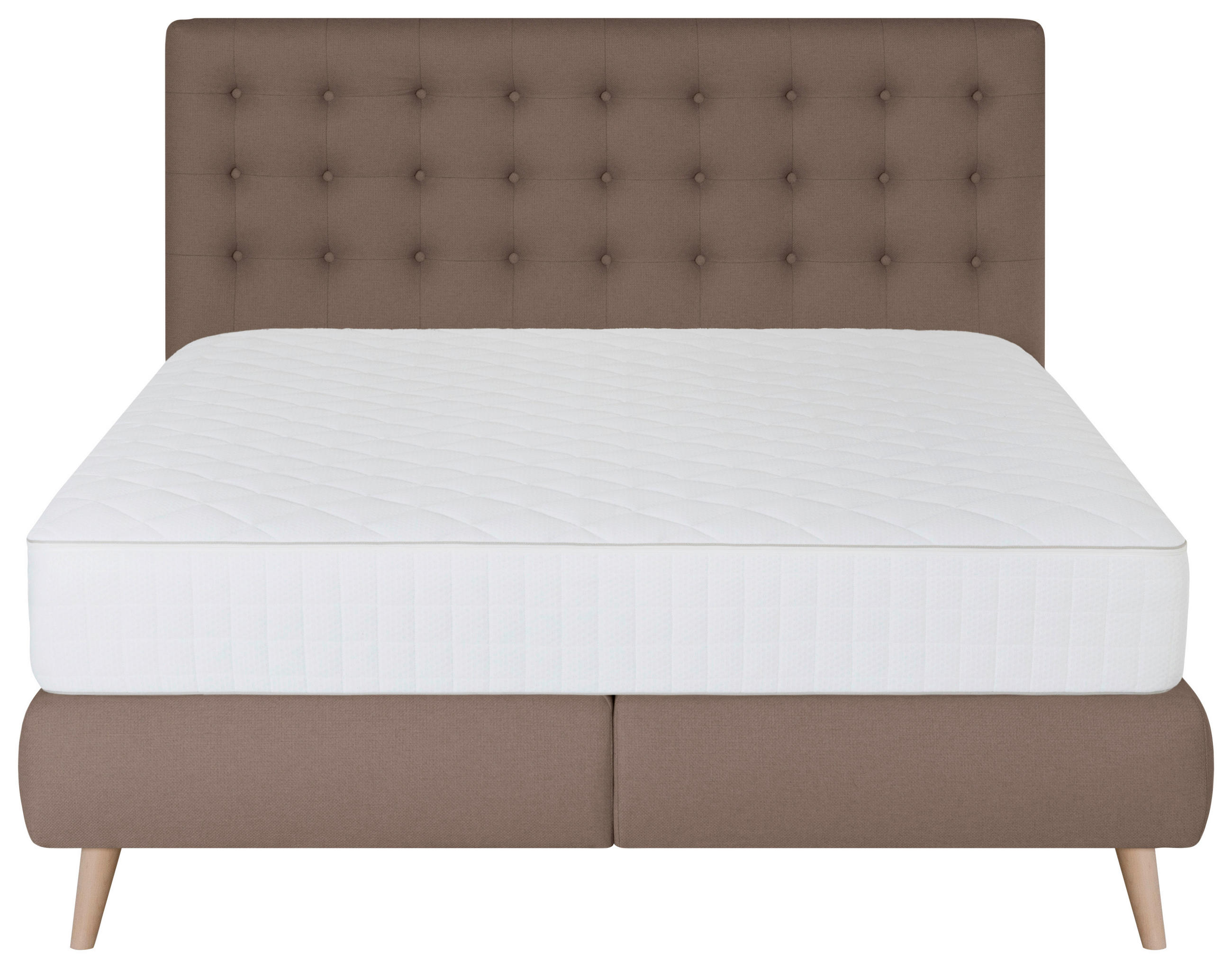 BOXSPRINGBETT 160/200 cm  in Braun  - Braun, Design, Holz/Textil (160/200cm) - Carryhome