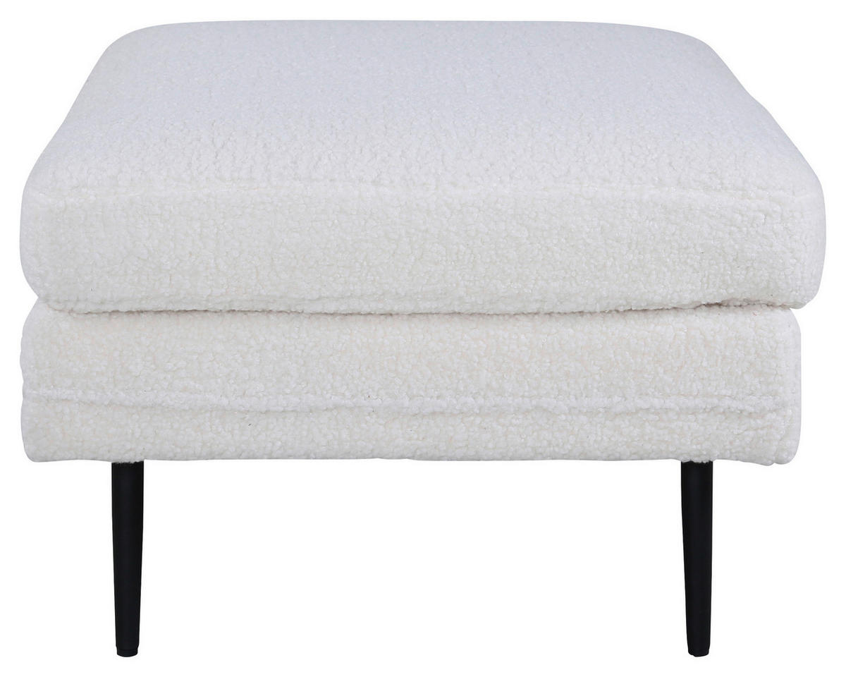 HOCKER in Metall, Textil Schwarz, Weiß  - Schwarz/Weiß, Design, Textil/Metall (90/49/70cm) - Livetastic