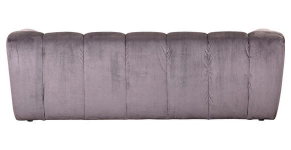 BIGSOFA Plüsch Grau  - Schwarz/Grau, KONVENTIONELL, Kunststoff/Textil (220/67/106cm) - Carryhome