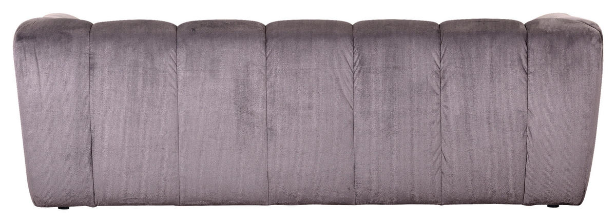 BIG SOFFA i plysch grå  - svart/grå, Klassisk, textil/plast (220/67/106cm) - MID.YOU