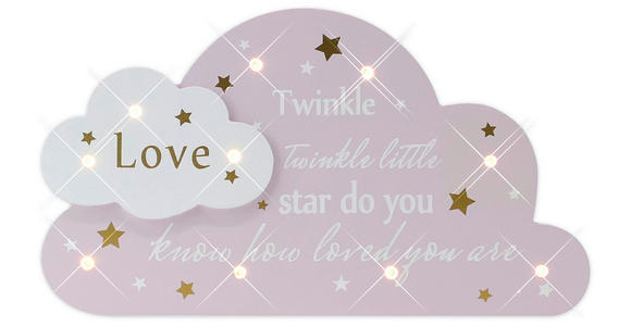 KINDER-NACHTLICHT - Rosa/Weiß, Trend, Holzwerkstoff (24/13,5cm) - My Baby Lou