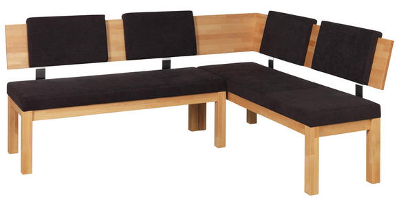 ECKBANK 200/160 cm in Buchefarben, Dunkelbraun - Dunkelbraun/Buchefarben, Natur, Holz/Textil (200/160cm) - Cantus