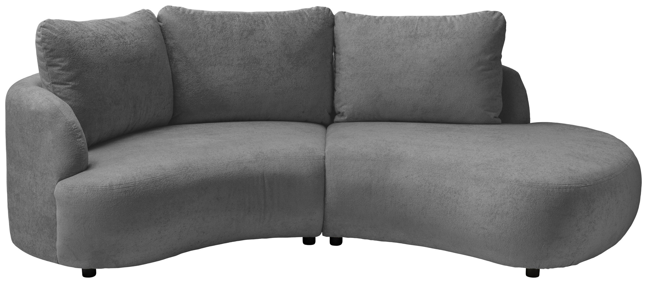 ECKSOFA Anthrazit Mikrofaser  - Anthrazit/Schwarz, MODERN, Kunststoff/Textil (139/250cm) - Livetastic